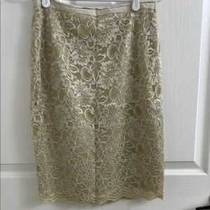Elegant Lace pencil Skirt in Cream